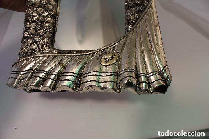 Antig&uuml;edades: ESPEJO DE TOCADOR CON PLATA DE LEY ARGENTO 925 - Foto 2
