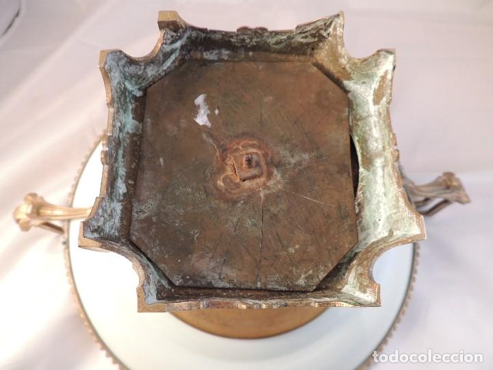 Antig&uuml;edades: ANTIGUO CENTRO DE MESA CANTON CON ENGARCES EN BRONCE - Foto 13