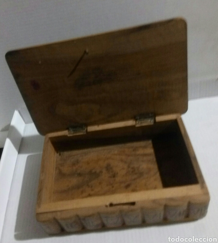 Antig&uuml;edades: Caja de madera de olivo Jerusalem - Foto 2