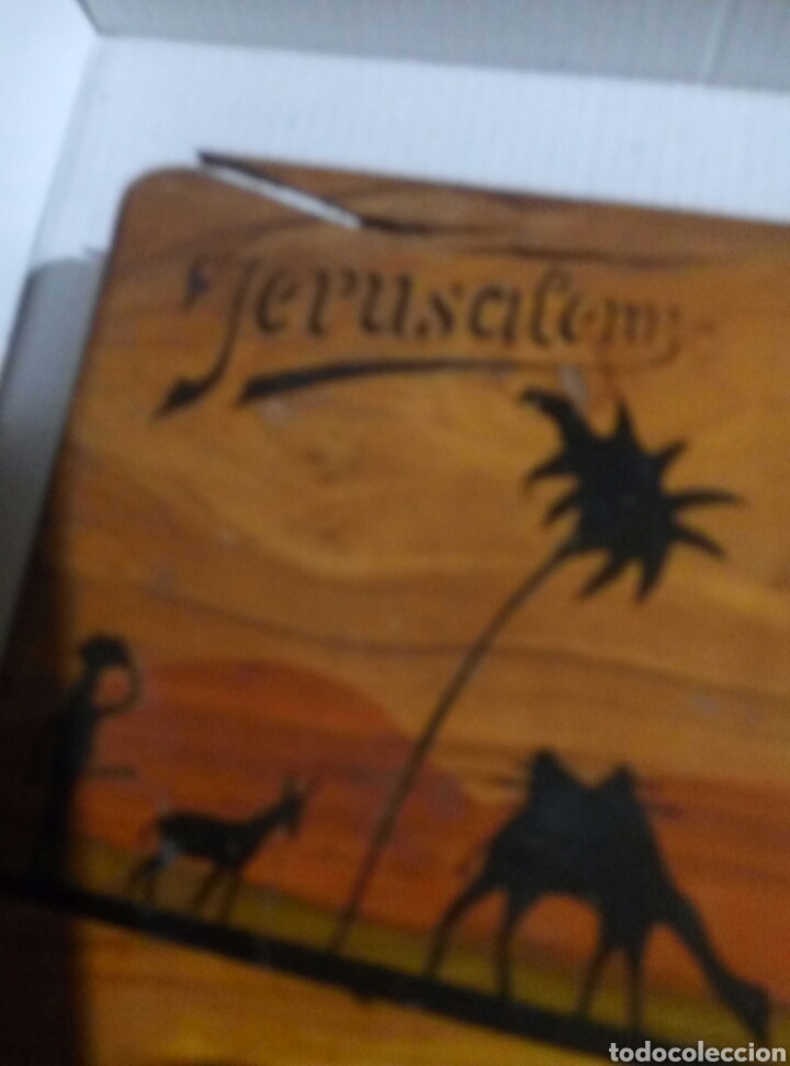 Antig&uuml;edades: Caja de madera de olivo Jerusalem - Foto 3