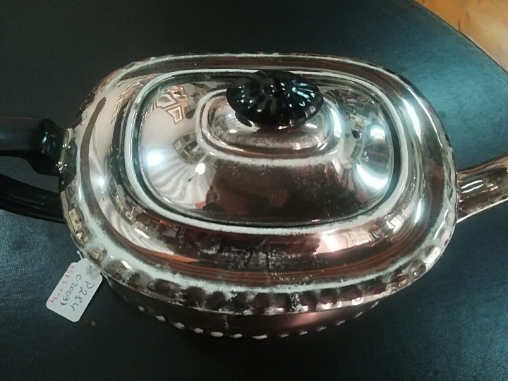 Antig&uuml;edades: Tetera loza reflejos de plata S.XIX: - Foto 8