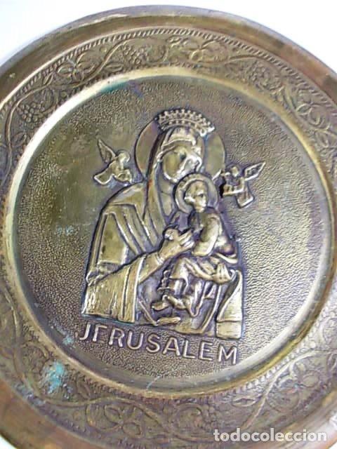 Antig&uuml;edades: ANTIGUO PLATO CON IMAGEN REPUJADA DE JERUSALEM - Foto 4