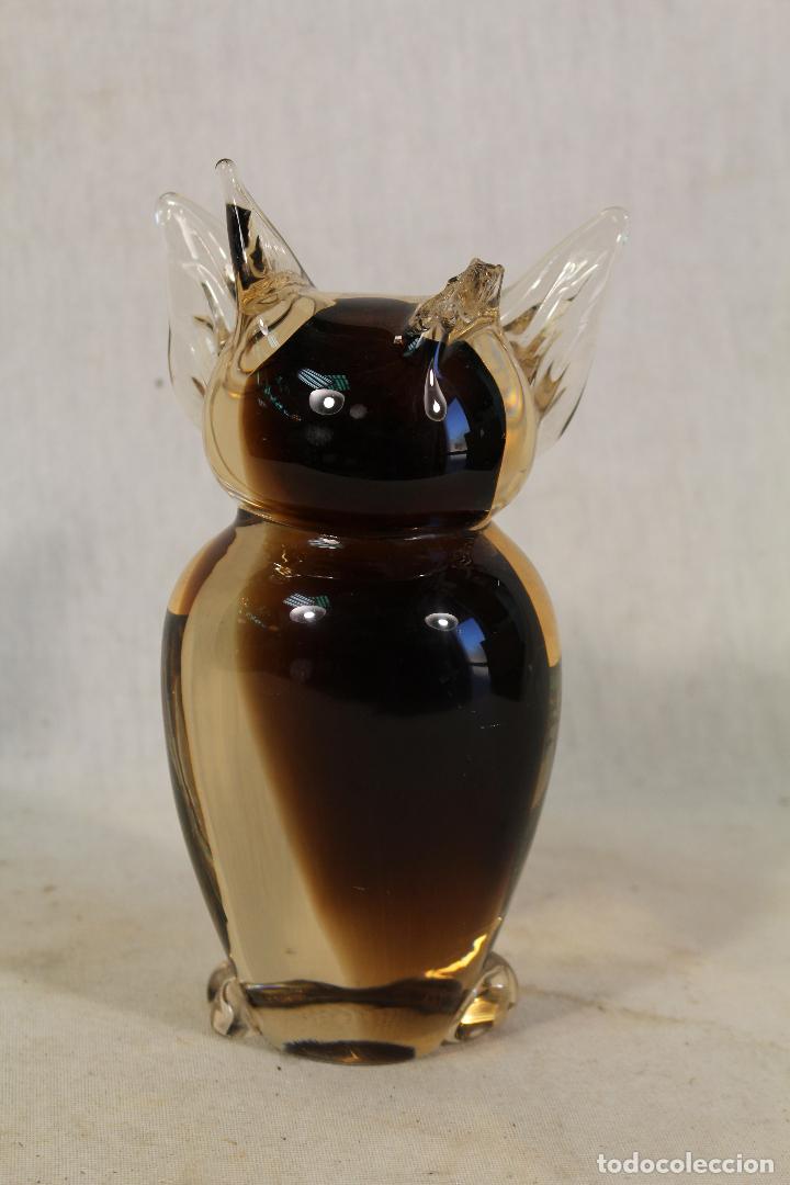 Antig&uuml;edades: buho en cristal de murano - Foto 5