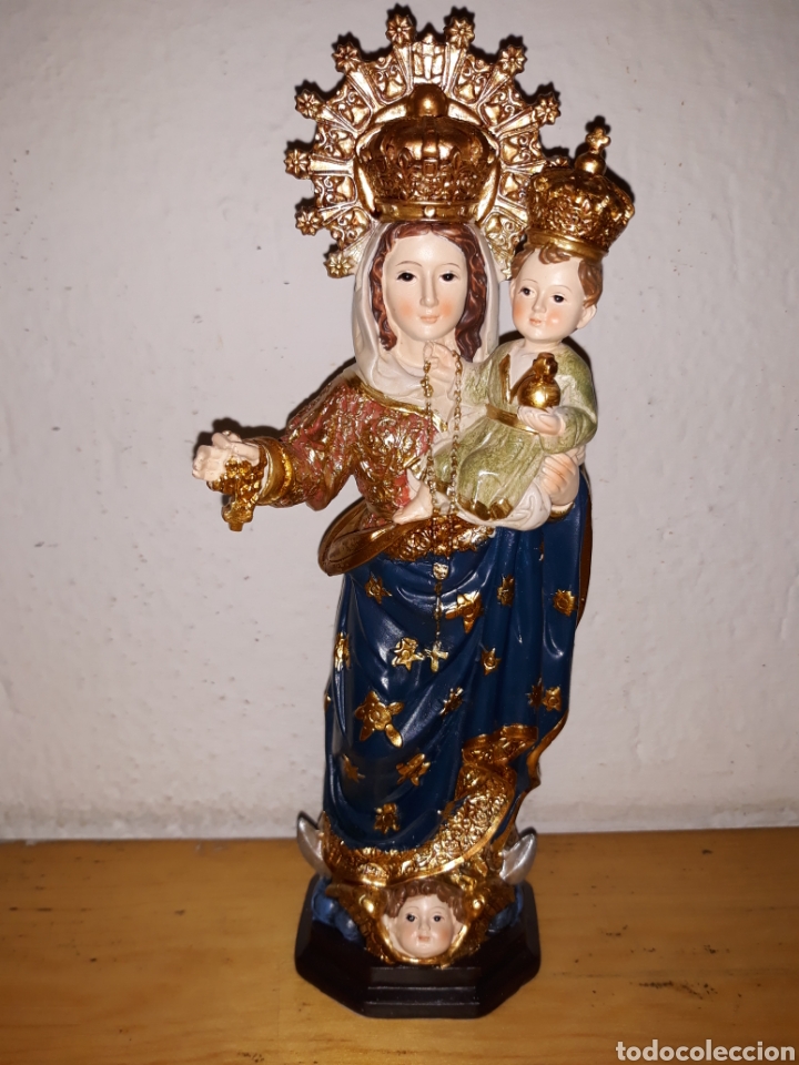 Antig&uuml;edades: VIRGEN DEL ROSARIO 20 CM - Foto 1