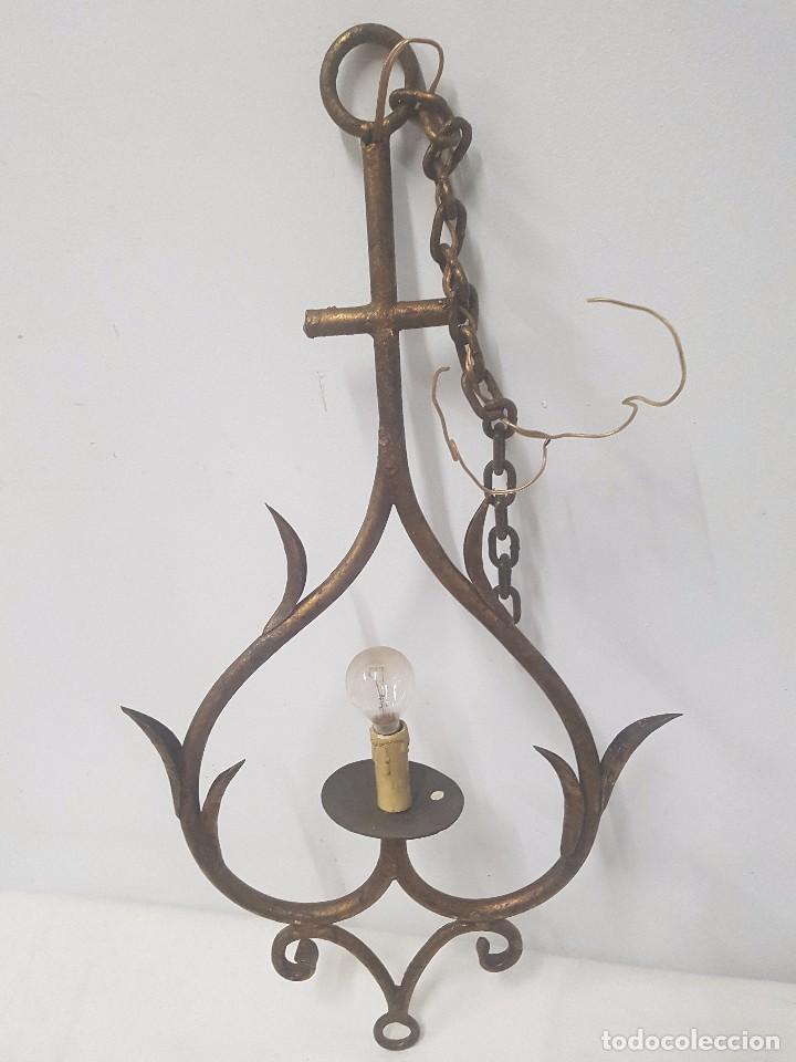 Antig&uuml;edades: L&aacute;mpara de forja antigua # - Foto 1