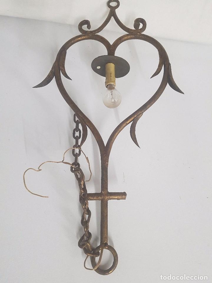 Antig&uuml;edades: L&aacute;mpara de forja antigua # - Foto 2