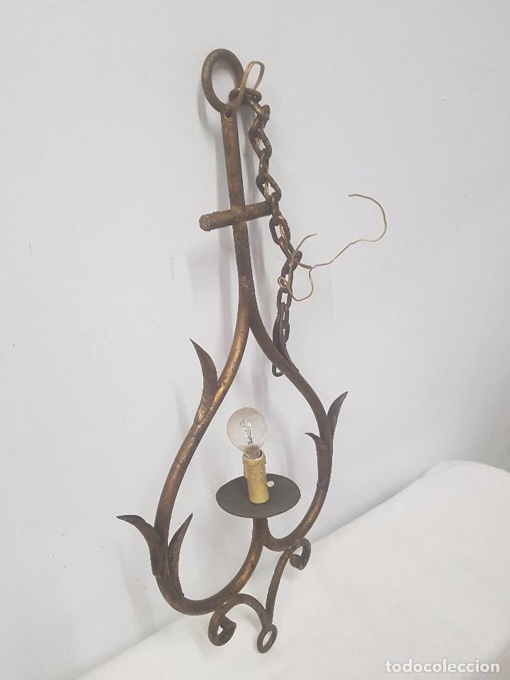 Antig&uuml;edades: L&aacute;mpara de forja antigua # - Foto 3