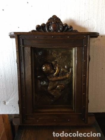 Antig&uuml;edades: HORNACINA CON ANGELITO EN RELIEVE- - Foto 2
