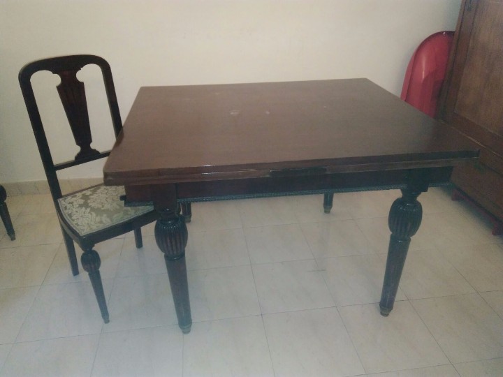 Antig&uuml;edades: CONJUNTO DE SILLAS Y MESA - Foto 5