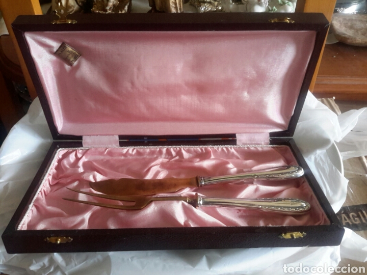 Antiques: Cubierto de pescado de plata Meneses de los a&ntilde;os 40 - 50