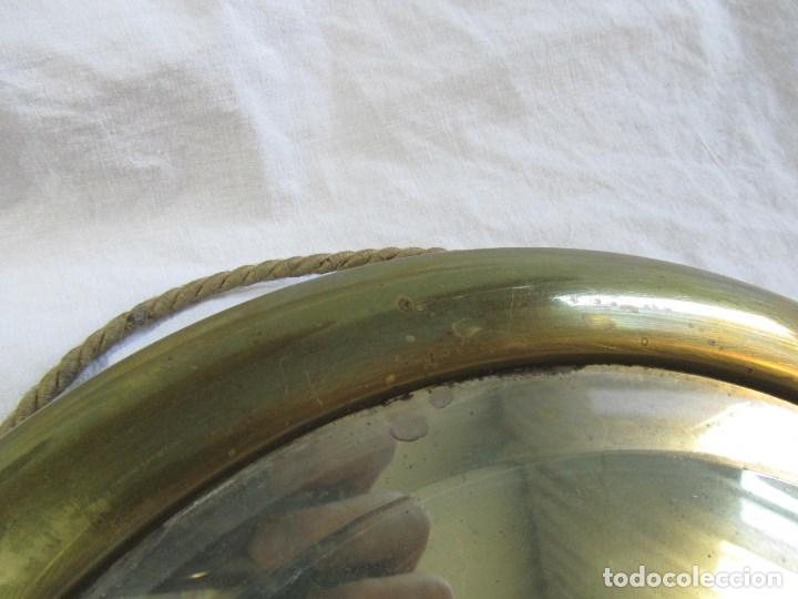 Antig&uuml;edades: Espejo de pared circular. Bronce con cristal biselado - Foto 8