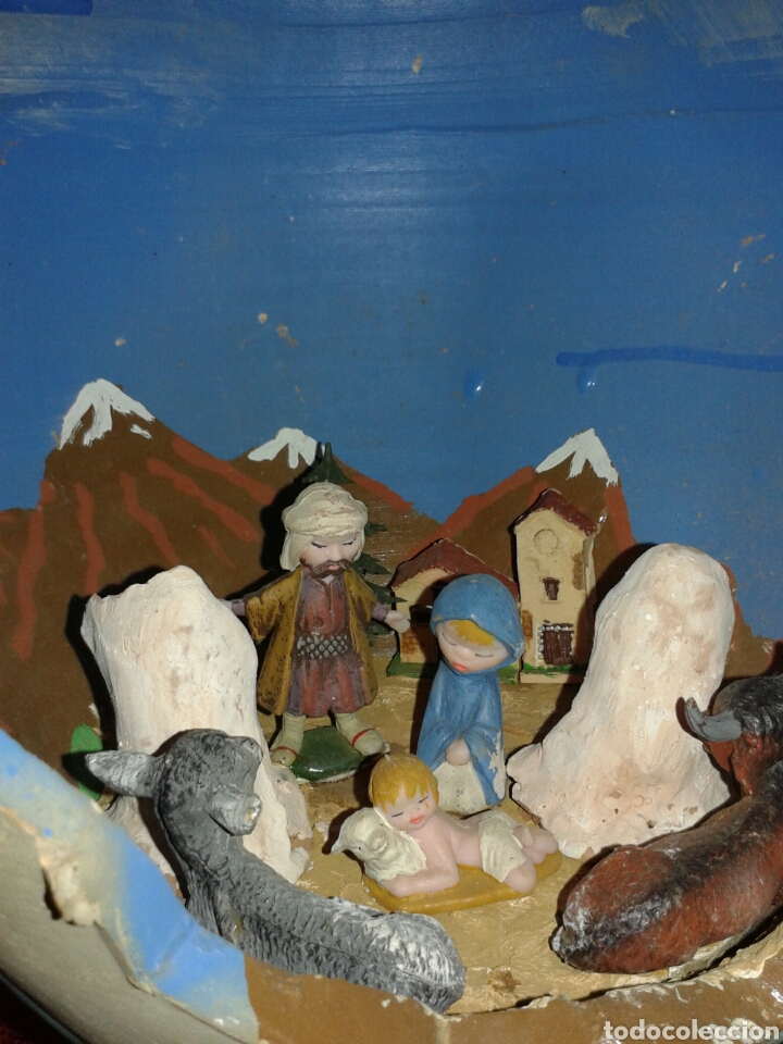 Antig&uuml;edades: ANTIGUO CANTARO CON BELEN EN INTERIOR - Foto 6