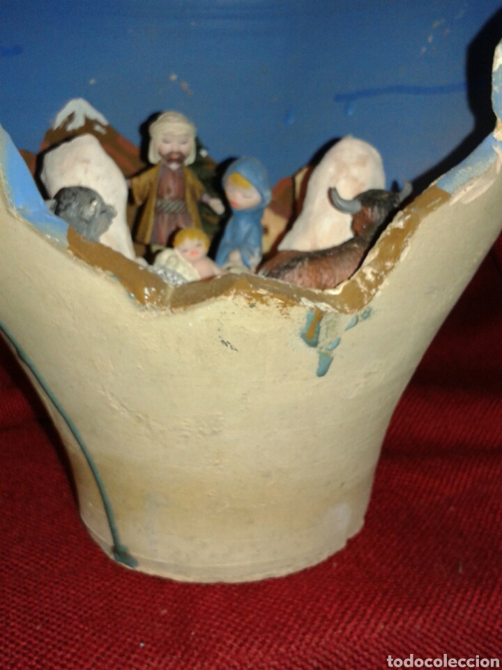 Antig&uuml;edades: ANTIGUO CANTARO CON BELEN EN INTERIOR - Foto 9