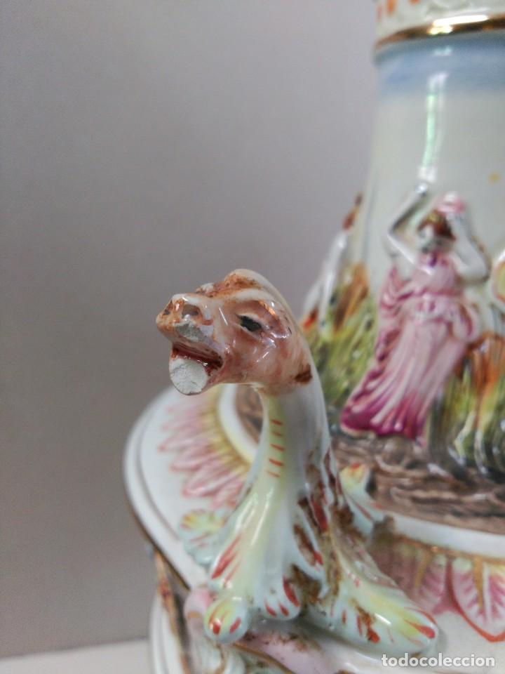 Antig&uuml;edades: JARRON DE PORCELANA CAPODIMONTE - Foto 5