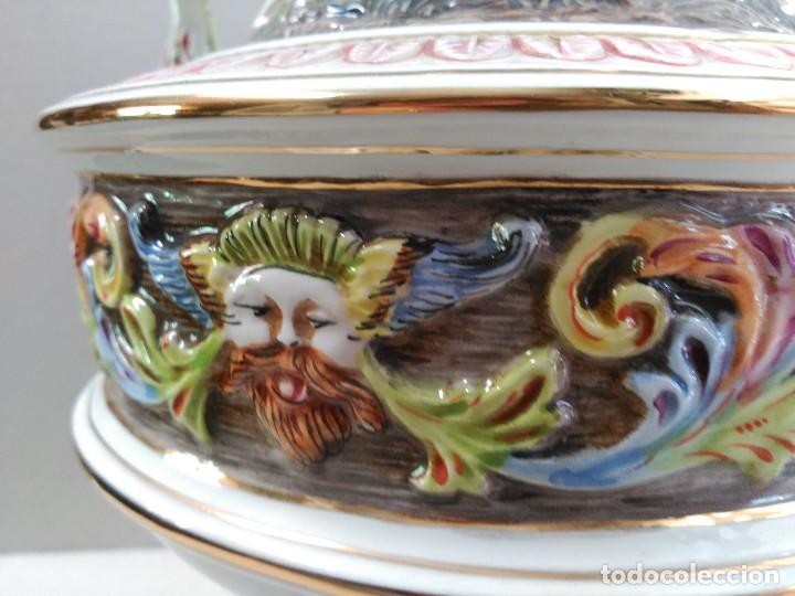 Antig&uuml;edades: JARRON DE PORCELANA CAPODIMONTE - Foto 10