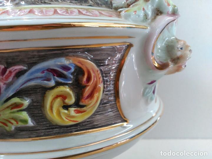 Antig&uuml;edades: JARRON DE PORCELANA CAPODIMONTE - Foto 11