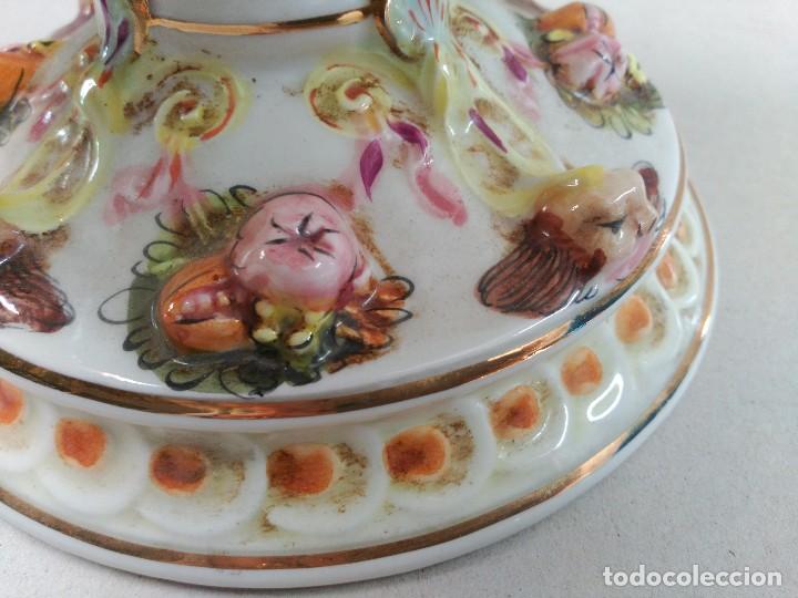 Antig&uuml;edades: JARRON DE PORCELANA CAPODIMONTE - Foto 14