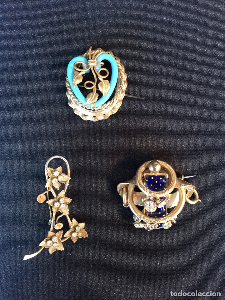 Antig&uuml;edades: Conjunto de 3 broches antiguos - Foto 1