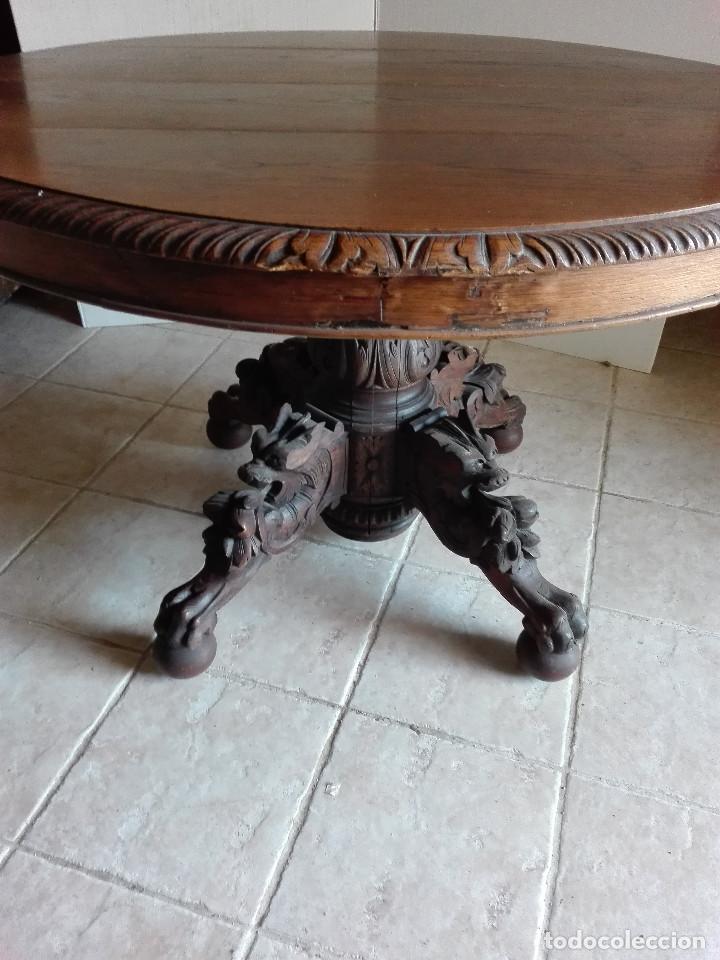 Antig&uuml;edades: MESA RENACENTISTA OVALADA, EXTENSIBLE - Foto 2