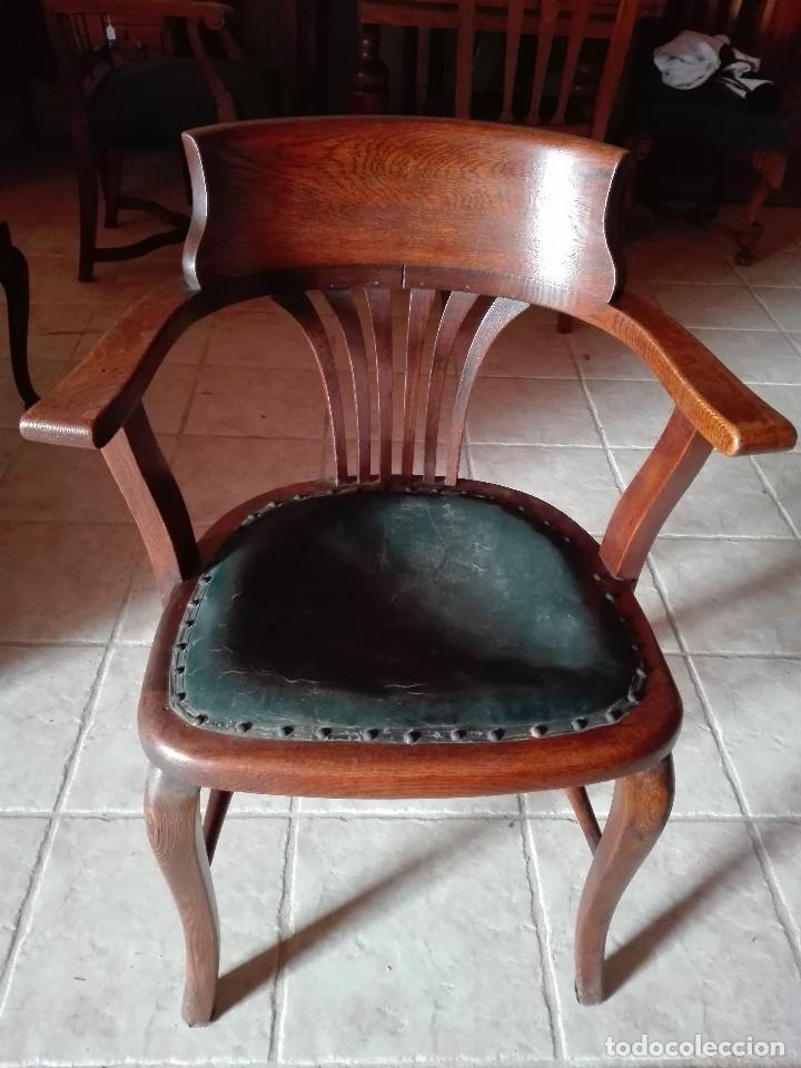Antig&uuml;edades: SILLON DE DESPACHO, ROBLE, CERCA DE 1.900 - Foto 2
