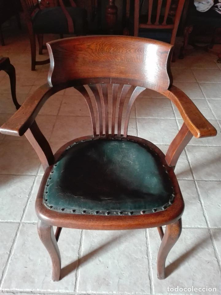 Antig&uuml;edades: SILLON DE DESPACHO, ROBLE, CERCA DE 1.900 - Foto 3