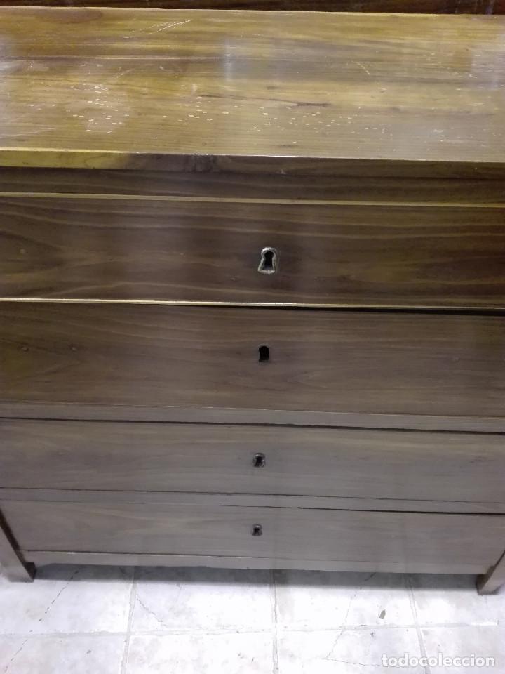 Antig&uuml;edades: COMODA DE CAOBA CON MARQUETERIA DE LIMONCILLO - Foto 3