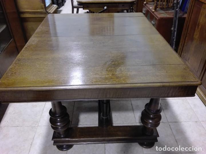 Antig&uuml;edades: MESA DE COMEDOR DE ROBLE, CERCA DE 1.900. - Foto 4