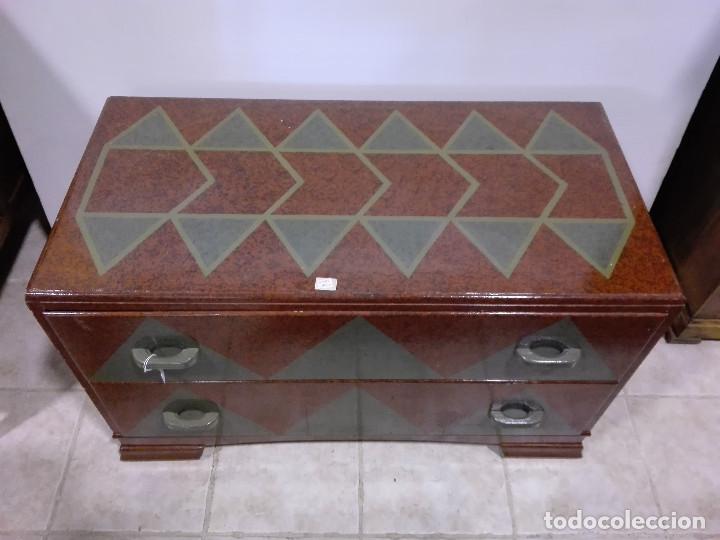 Antig&uuml;edades: COMODA ART-DECO, DECORACION IMITANDO GRANITO - Foto 2