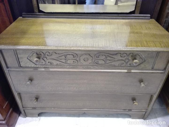Antig&uuml;edades: COMODA TOCADOR DE ROBLE, CERCA DE 1.930 - Foto 1