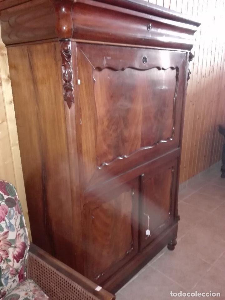 Antig&uuml;edades: GRAN ESCRITORIO ABATAN DE CAOBA - Foto 3