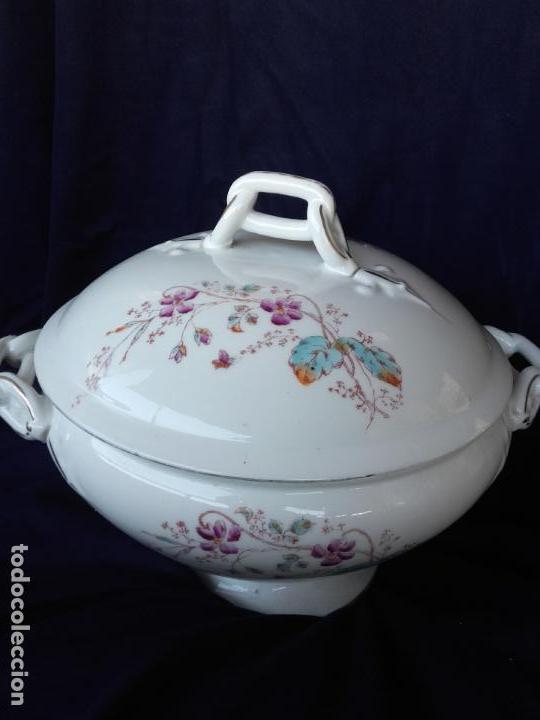 Antig&uuml;edades: Sopera grande porcelana - Foto 4