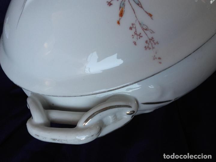 Antig&uuml;edades: Sopera grande porcelana - Foto 5