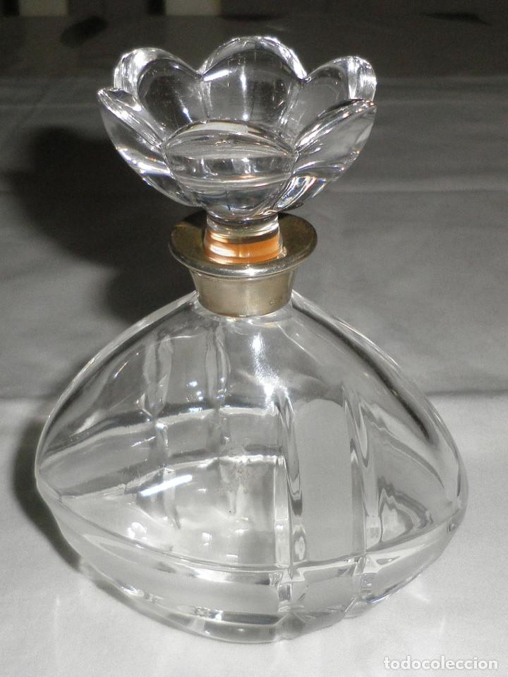 Antig&uuml;edades: botella de cristal de roca con gollete de plata - Foto 1