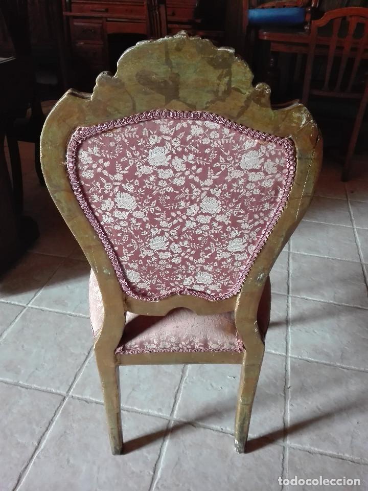 Antig&uuml;edades: SILLA DORADA DE ESTILO Y EPOCA ESABELINA - Foto 2