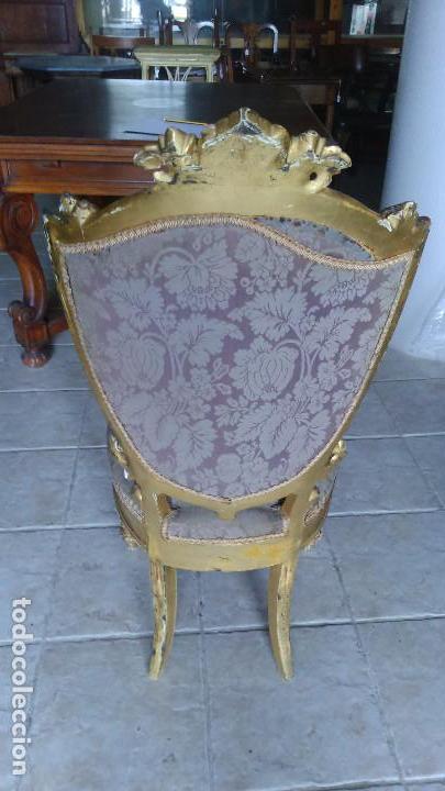 Antig&uuml;edades: SILLA DORADA DE ESTILO Y EPOCA ALFONSINA - Foto 2