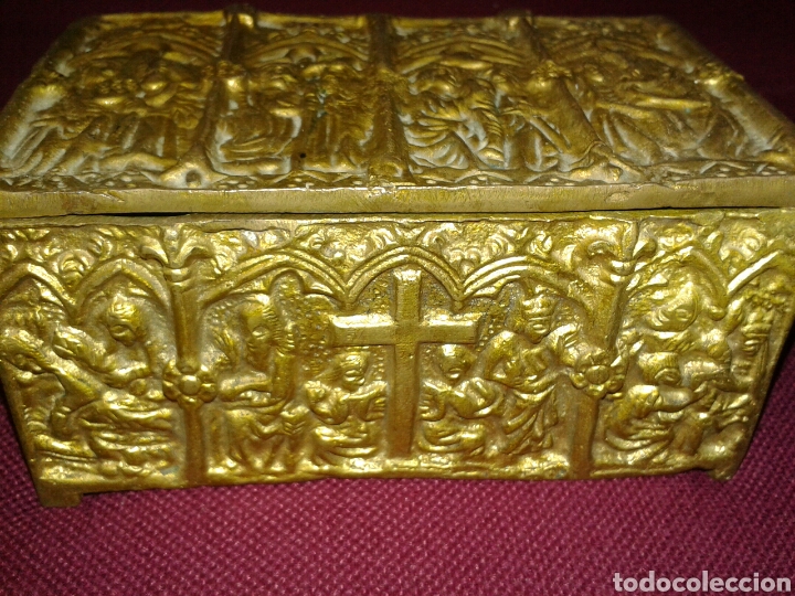 Antig&uuml;edades: ANTIGUO COFRE EN BRONCE - Foto 3