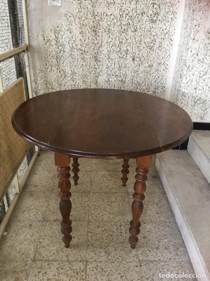 Antig&uuml;edades: MESA DE ALAS MADERA DE ROBLE - Foto 2