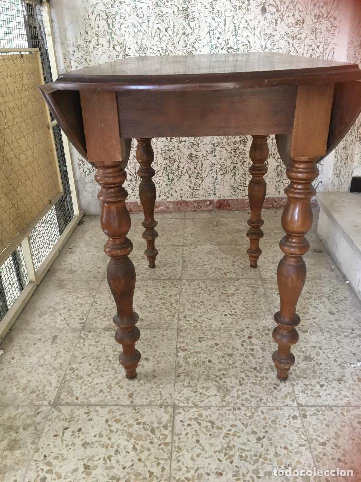 Antig&uuml;edades: MESA DE ALAS MADERA DE ROBLE - Foto 5
