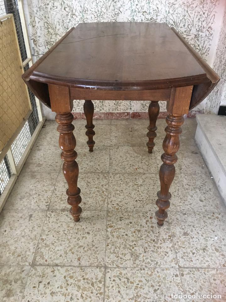 Antig&uuml;edades: MESA DE ALAS MADERA DE ROBLE - Foto 8