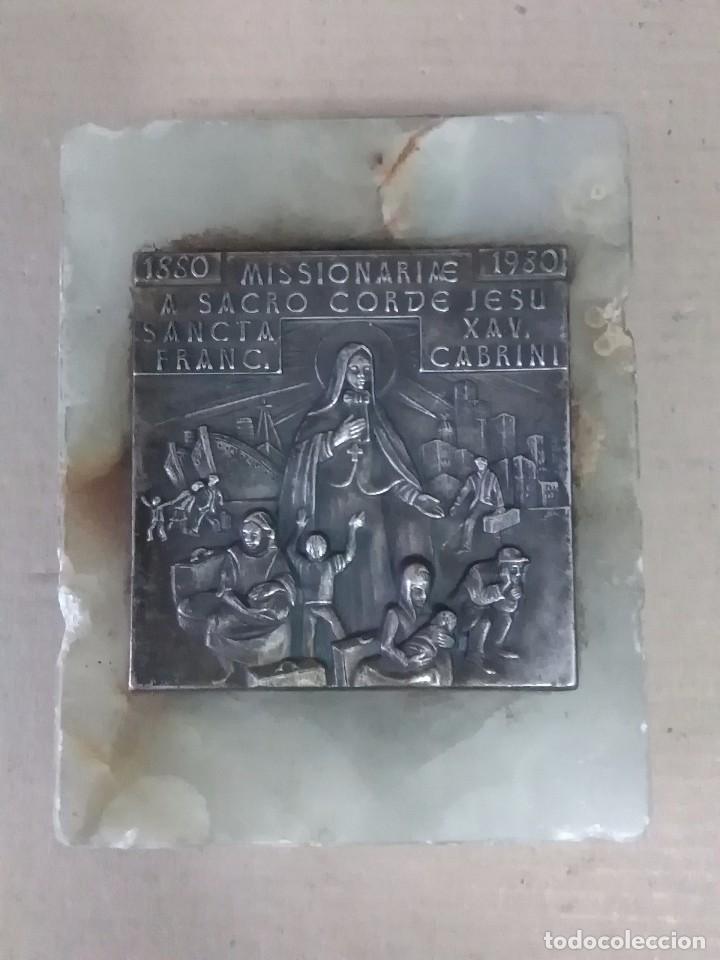 Antig&uuml;edades: Placa religiosa en bronce - Foto 1