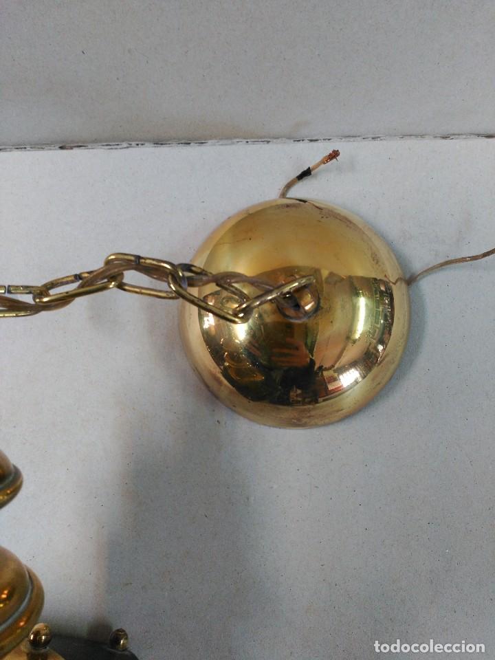 Antig&uuml;edades: FAROL DE BRONCE Y CRISTALES BISELADOS - Foto 8