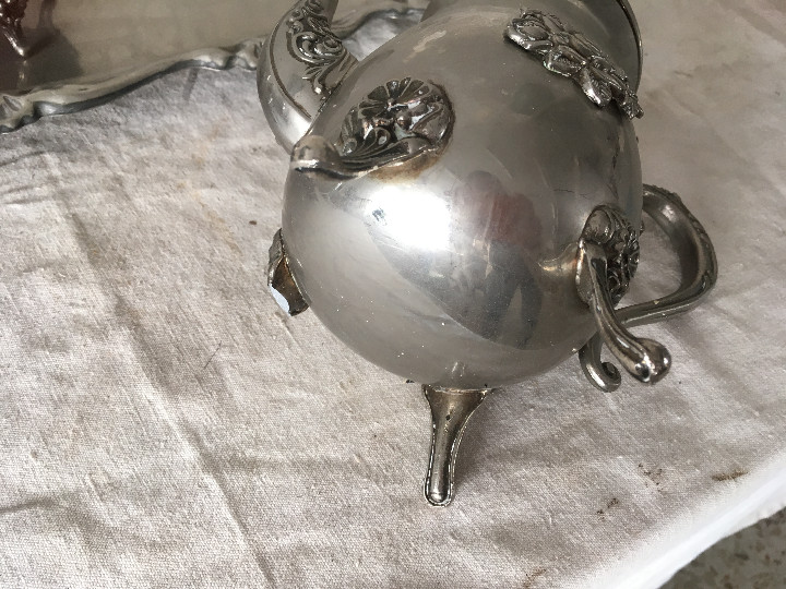 Antig&uuml;edades: PRECIOSO JUEGO DE CAF&Eacute; O T&Eacute; EN ALPACA - Foto 14