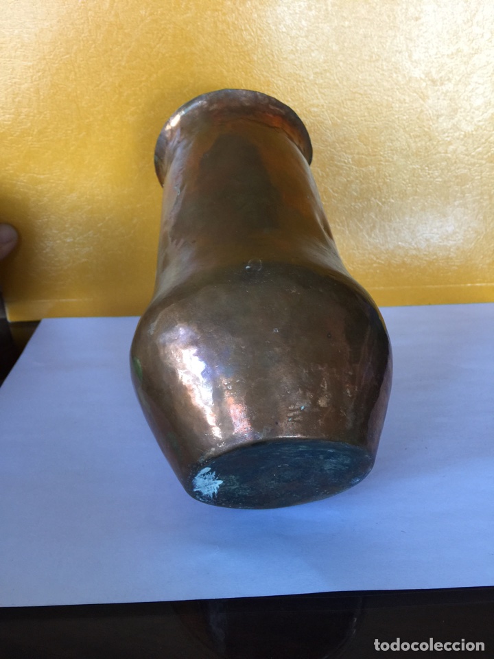 Antig&uuml;edades: Antigua chocolatera en bronce - Foto 3