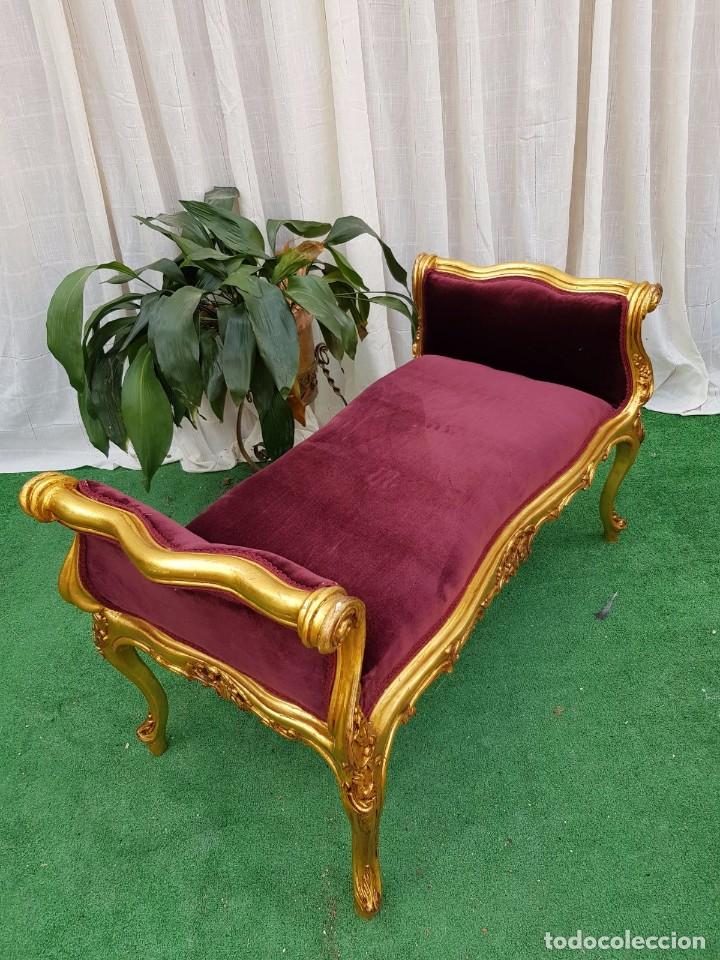 Antig&uuml;edades: DIV&Aacute;N ESTILO FRNCES PAN DE ORO - Foto 3