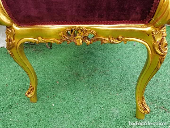 Antig&uuml;edades: DIV&Aacute;N ESTILO FRNCES PAN DE ORO - Foto 4