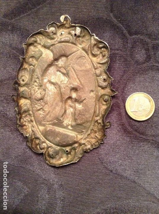 Antig&uuml;edades: Placa plata religiosa siglo XIX - Foto 2