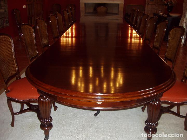 Antig&uuml;edades: Mesa Victoriana en caoba de manivela - Foto 6