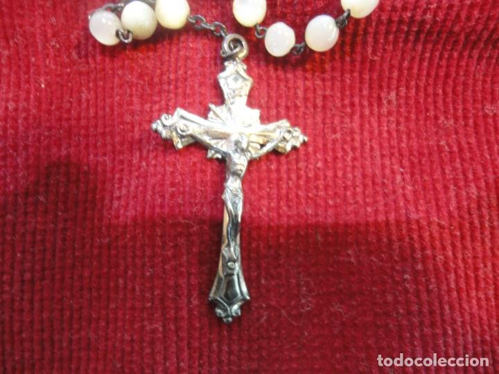 Antig&uuml;edades: ROSARIO DE PLATA Y NACAR - Foto 2