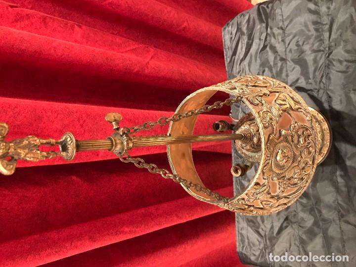 Antig&uuml;edades: Lampara de bronce	Antigua - Foto 2