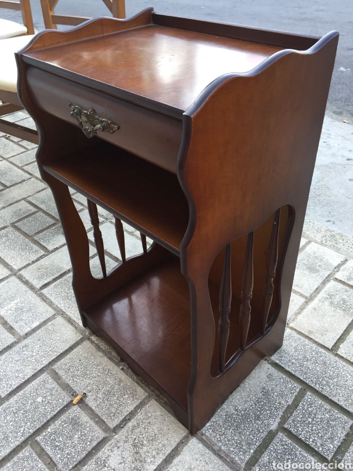 Antig&uuml;edades: MESA AUXILIAR TELEFONO - Foto 2